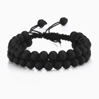 Blackest Bracelet in the Universe| 2-line Onyx Stone