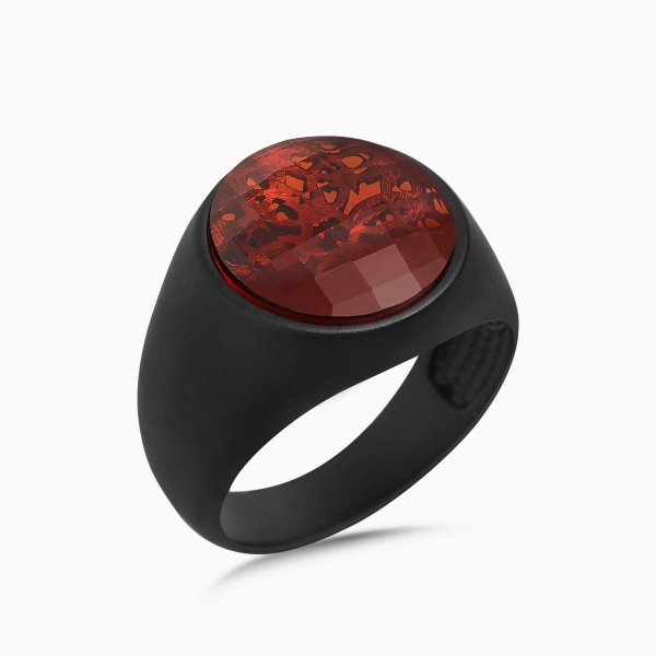 The Blackest Ring | Red Zircon