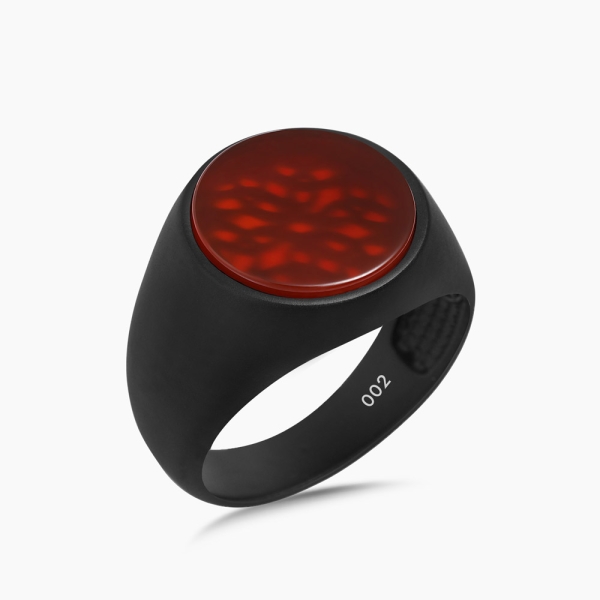 The Blackest Ring | Red Agate