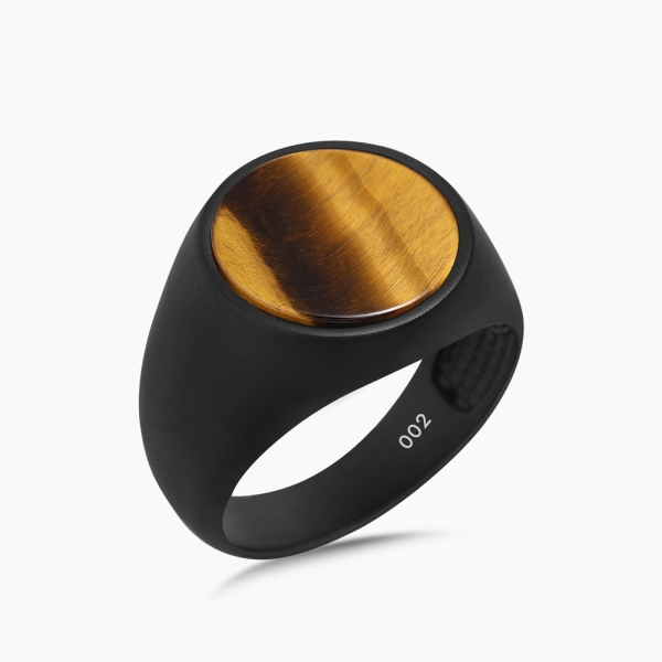 The Blackest Ring | Tiger Eye Stone