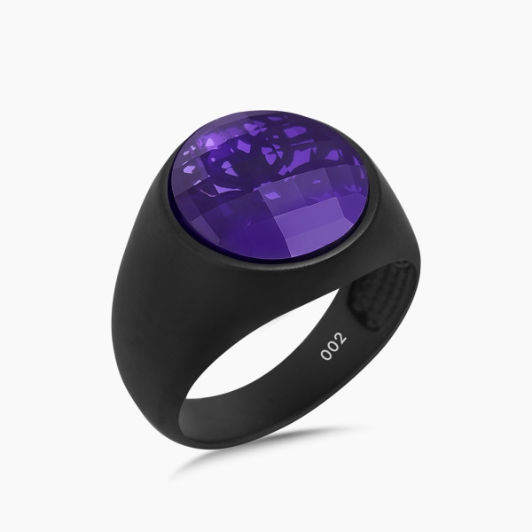 The Blackest Ring | Purple Zircon